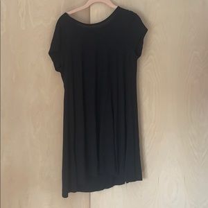 Large black swing dress